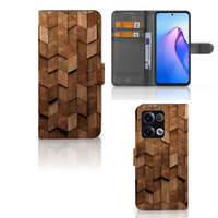 Book Style Case voor OPPO Reno8 Pro Wooden Cubes