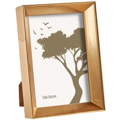 Kunststof fotolijst - goud - geschikt voor een foto van 10 x 15 cm