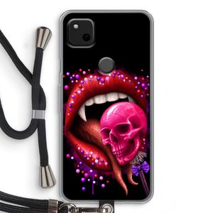 Dodelijk zoet: Pixel 4a Transparant Hoesje met koord