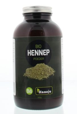 Hanoju Bio hennep poeder glas flacon (300 gr)
