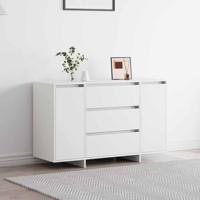 Dressoir met lade Wit 120 x 41 x 75 cm Bewerkt hout