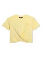 Dkny Kids t-shirt en coton biologique à logo imprimé - Jaune