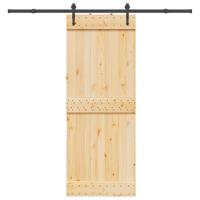 Schuifdeur met beslag 80x210 cm massief grenenhout