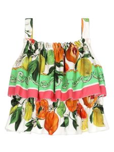 Dolce & Gabbana Kids haut à imprimé Lemon & Orange - Vert