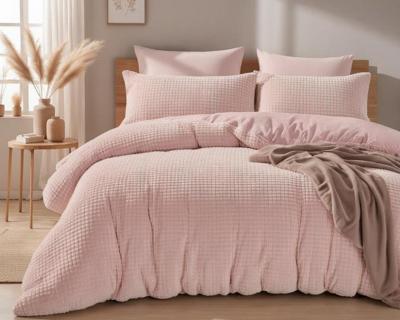 RoyalTextile - Teddy Check Dekbedovertrek - Roze - 140 x 220 RoyalTextile - Teddy Check Dekbedovertrek - Roze - 140 x 220