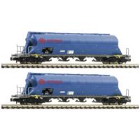 Fleischmann 849007 N 2-delige set stofsilowagens van de Ermewa