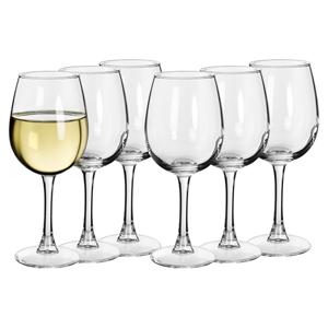 Alessandro Witte Wijnglazen King - 12x stuks - glas - 400 ml - H22 cm