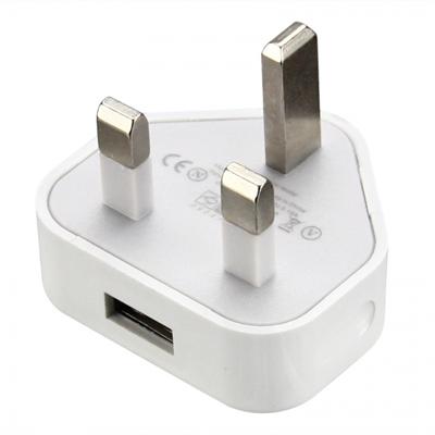 Hoge kwaliteit 5V / 1A UK Plug USB Laderadapter voor iPhone Galaxy Huawei Xiaomi LG HTC en andere Smart Phones oplaadbare Devices(White)