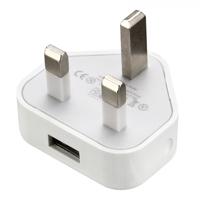 Hoge kwaliteit 5V / 1A UK Plug USB Laderadapter voor iPhone Galaxy Huawei Xiaomi LG HTC en andere Smart Phones oplaadbare Devices(White)
