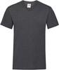 Fruit Of The Loom F270 Valueweight V-Neck T - Dark Grey Heather - S - thumbnail