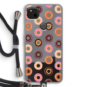 Donuts: Pixel 4a Transparant Hoesje met koord