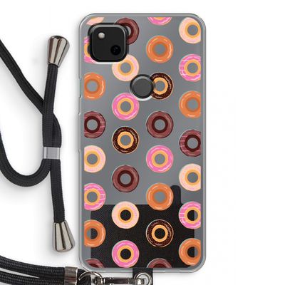 Donuts: Pixel 4a Transparant Hoesje met koord