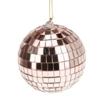 Kerstbal Foam Discobal Ø8cm Rosé Goud