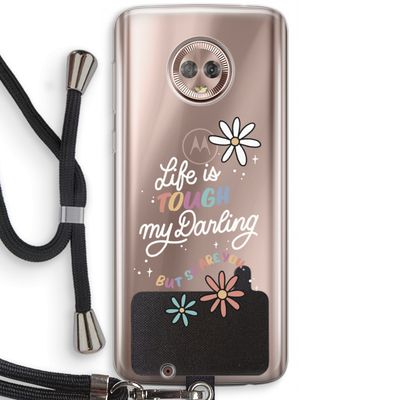 Tough Life: Motorola Moto G6 Transparant Hoesje met koord