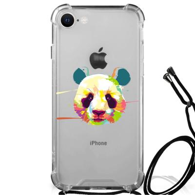 iPhone SE 2022 | 2020 | 8 | 7 Stevig | Bumper Hoesje | Panda Color