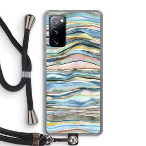 Watercolor Agate: Samsung Galaxy S20 FE / S20 FE 5G Transparant Hoesje met koord