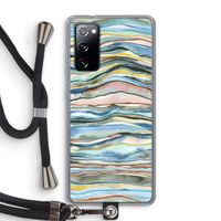Watercolor Agate: Samsung Galaxy S20 FE / S20 FE 5G Transparant Hoesje met koord Watercolor Agate: Samsung Galaxy S20 FE / S20 FE 5G Transparant Hoesje met koord