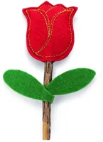 Beeztees kattenspeelgoed catnip en matatabi roos 12x4x2cm bruin/rood