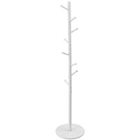 Gerimport Kapstok - wit - staal - 8 knoppen - 40 x 173 cm - staand
