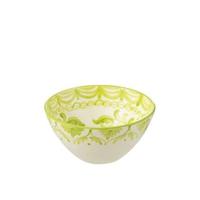 J-Line Bowl Granada High Ceramic White|Green Medium - thumbnail