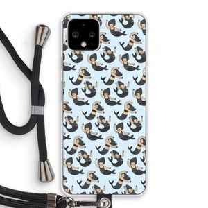 Zeemeermin: Pixel 4 Transparant Hoesje met koord