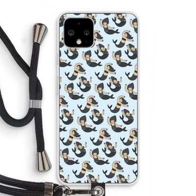 Zeemeermin: Pixel 4 Transparant Hoesje met koord