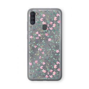 Sierlijke bloemen: Samsung Galaxy A11 Transparant Hoesje