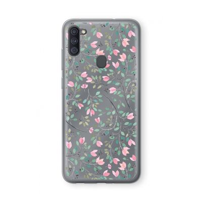 Sierlijke bloemen: Samsung Galaxy A11 Transparant Hoesje