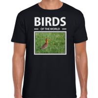 Gruttos t-shirt met dieren foto birds of the world zwart voor heren