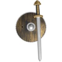 Ridder wapens set zwaard met schild goud/zwart volwassenen   - - thumbnail
