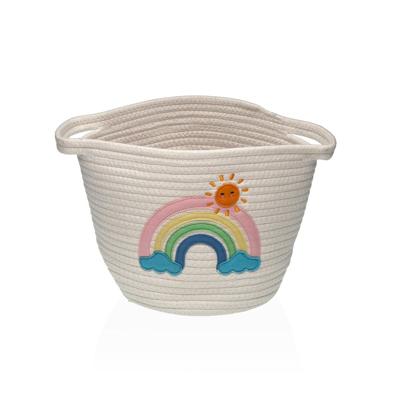 Mand Versa Wit Polypropyleen Vezel Regenboog