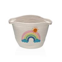 Mand Versa Wit Polypropyleen Vezel Regenboog