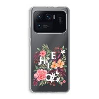 Hello in flowers: Xiaomi Mi 11 Ultra Transparant Hoesje