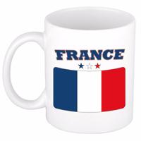 Koffie mok met vlag Frankrijk - drinkbeker - Franse vlag - 300 ml - supporters