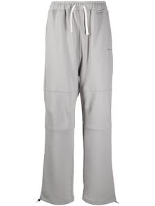 izzue pantalon de jogging à logo brodé - Gris