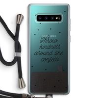 Confetti: Samsung Galaxy S10 Plus Transparant Hoesje met koord