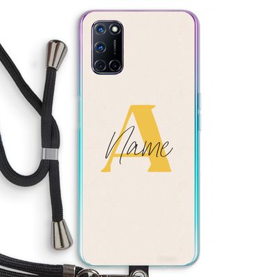 Amber Script: Oppo A52 Transparant Hoesje met koord