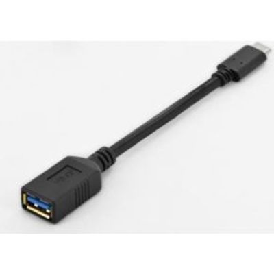 ASSMANN Electronic 0.15m USB C - A 0.15m USB C USB A Mannelijk Vrouwelijk Zwart USB-kabel