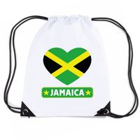 Jamaica hart vlag nylon rugzak wit - thumbnail