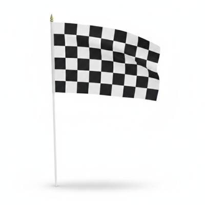Finish vlag zwaaivlag - 30 x 45 cm - Race thema feestartikelen