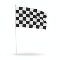 Finish vlag zwaaivlag - 30 x 45 cm - Race thema feestartikelen