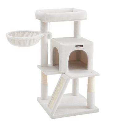 Kattenboom met groot platform, Wit