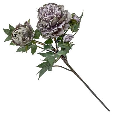 Kunstbloem Pioen paars 63cm