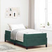 Bedframe Donkergroen, groen en wit 80 x 200 cm Fluweel