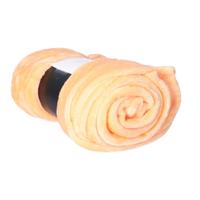 Unique Living Plaid - fleece deken - perzik oranje - polyester - 130 x 180 cm