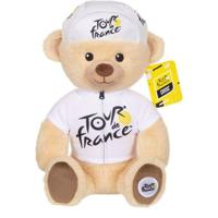Officieel Tour de France pluche speelgoed - GIPSY TOYS - Beer met trui en pet, beste jonge winnaar, wit - 24 cm