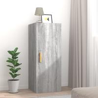 Wandkast 34,5x34x90 cm bewerkt hout grijs sonoma eikenkleurig - thumbnail