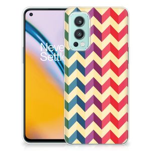 OnePlus Nord 2 5G TPU bumper Zigzag Multi Color