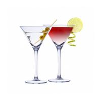 Martini cocktailglazen - glas - 4x stuks - 220 ml - Cocktail glazen - Cocktails drinken
