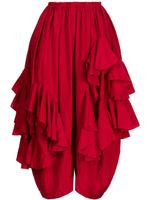 Comme Des Garçons Comme Des Garçons pantalon court à volants - Rouge - thumbnail